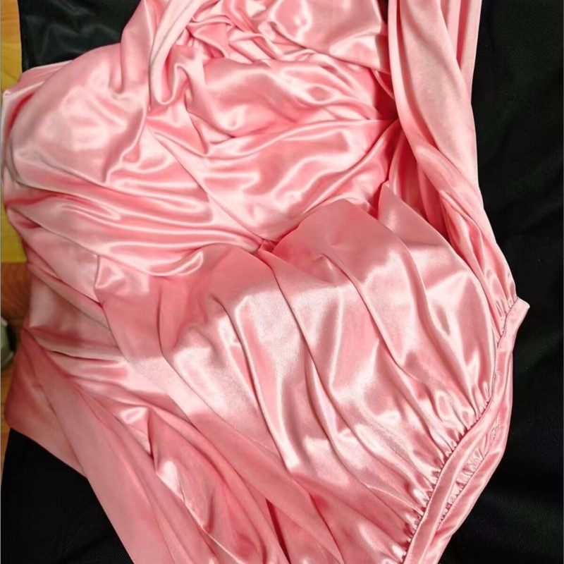 Robe Silk Women - Parlak Buz İpek Gecelik Sabahlık Kemerli