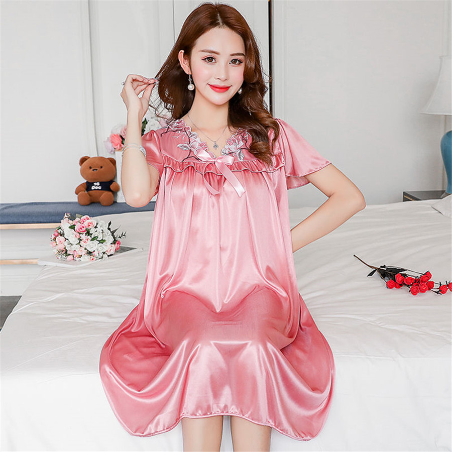 Robe Silk Women - YENI Yaz Buz Ipek Gecelik Kadın