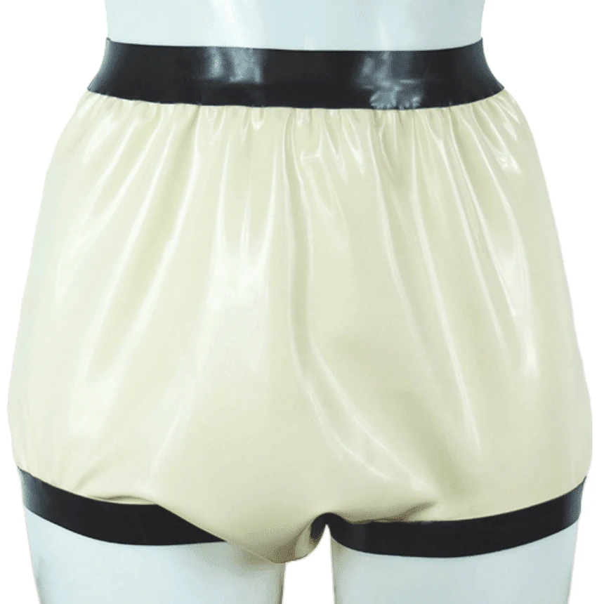 Boyshort Underwear - Şeffaf ve Siyah Seksi Lateks Bebek