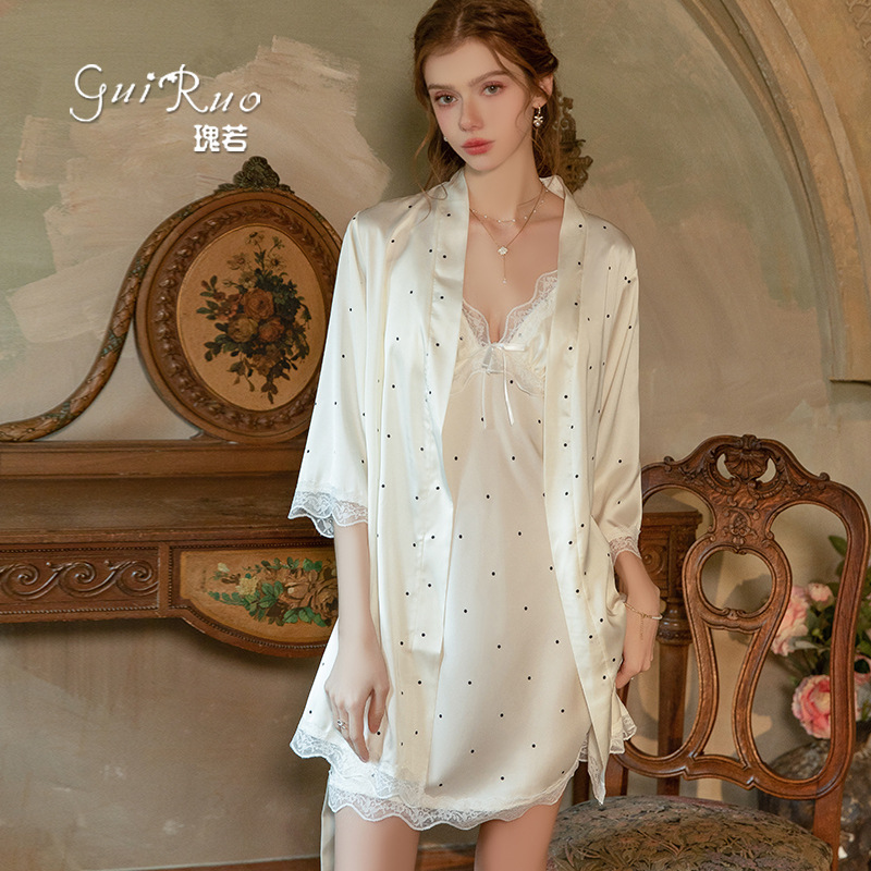 tatlı buz ipek saten puantiyel - Robe Silk Women incelemesi ve fiyatı